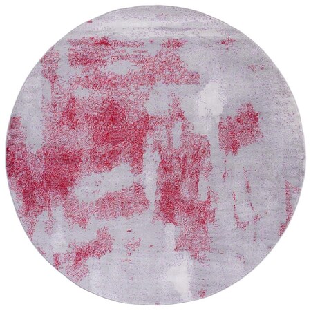 Safavieh 6 ft.-7 in. x 6 ft.-7 in. Skyler Round Power Loomed Rug; Grey & Red SKY141Q-6R
